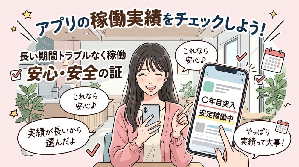 パパ活アプリの運営歴・実績を確認