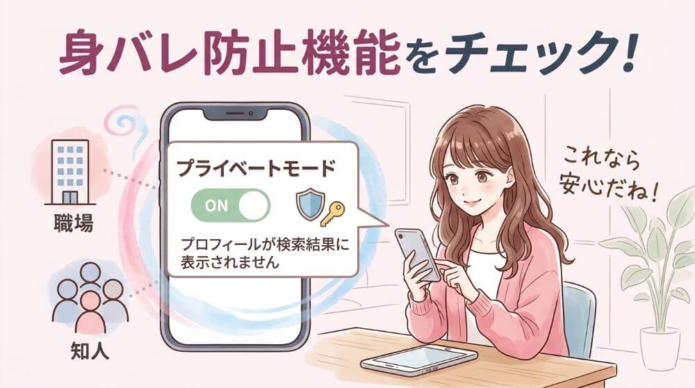 パパ活アプリの身バレ防止機能