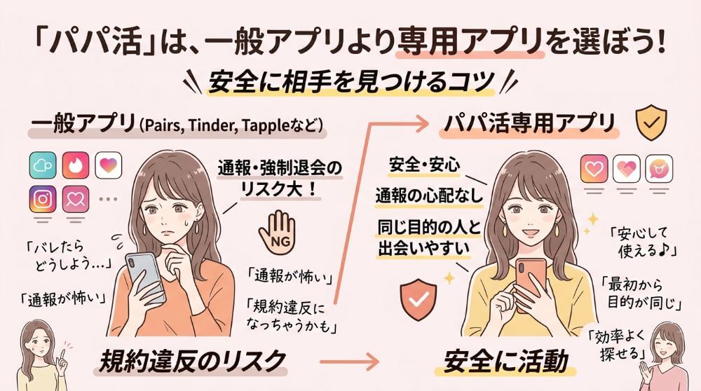 パパ活専用アプリを選ぶ