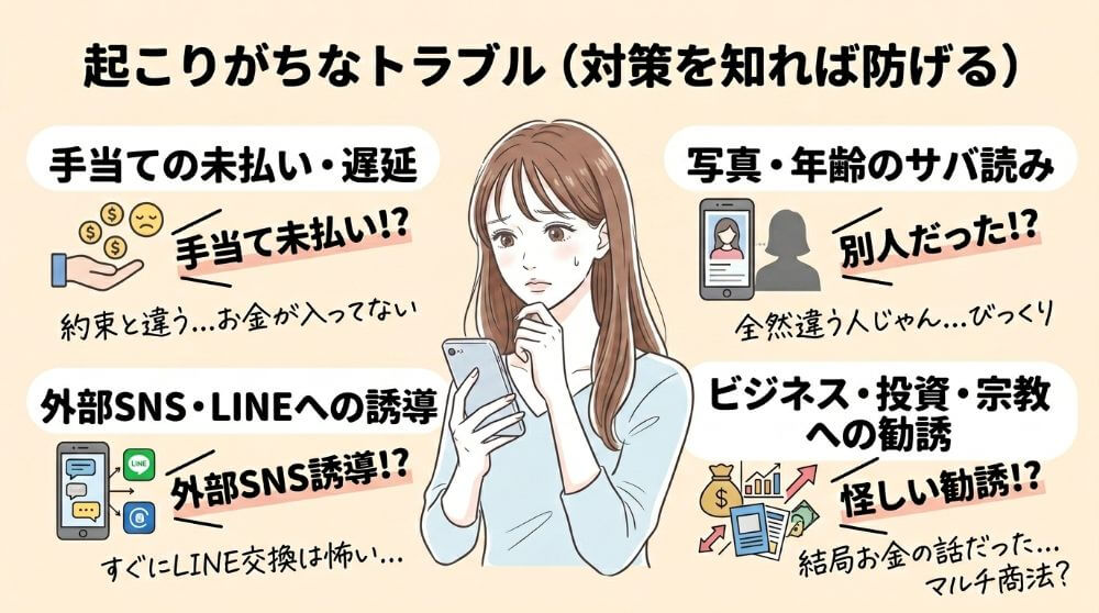 パパ活の避けるべき中リスク