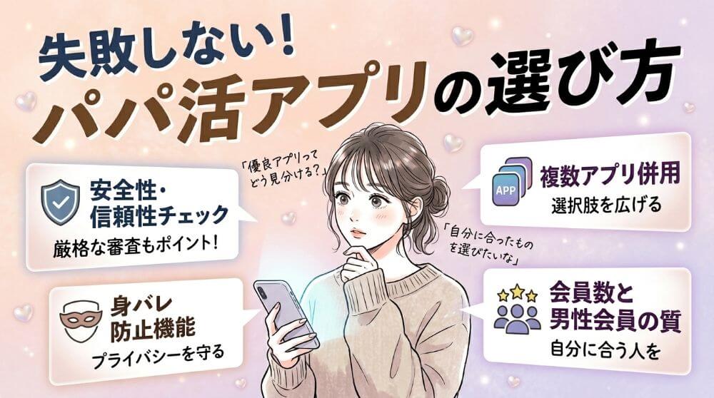 失敗しないパパ活アプリの選び方