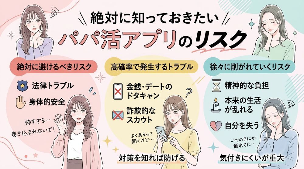 パパ活アプリのリスクや注意点