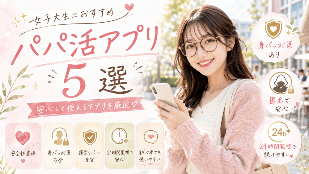 女子大生におすすめのパパ活アプリ