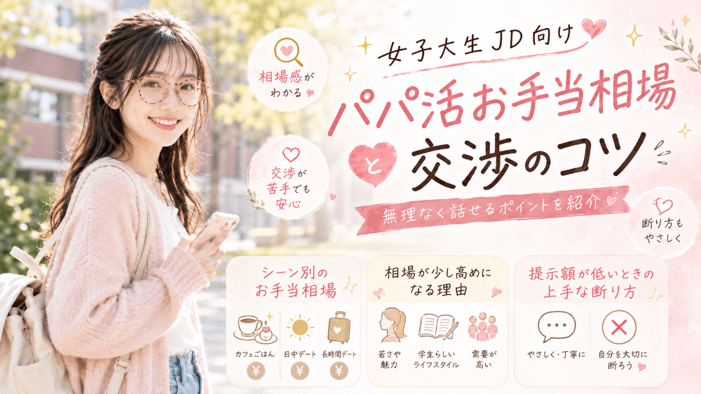 女子大生（JD）のパパ活お手当相場