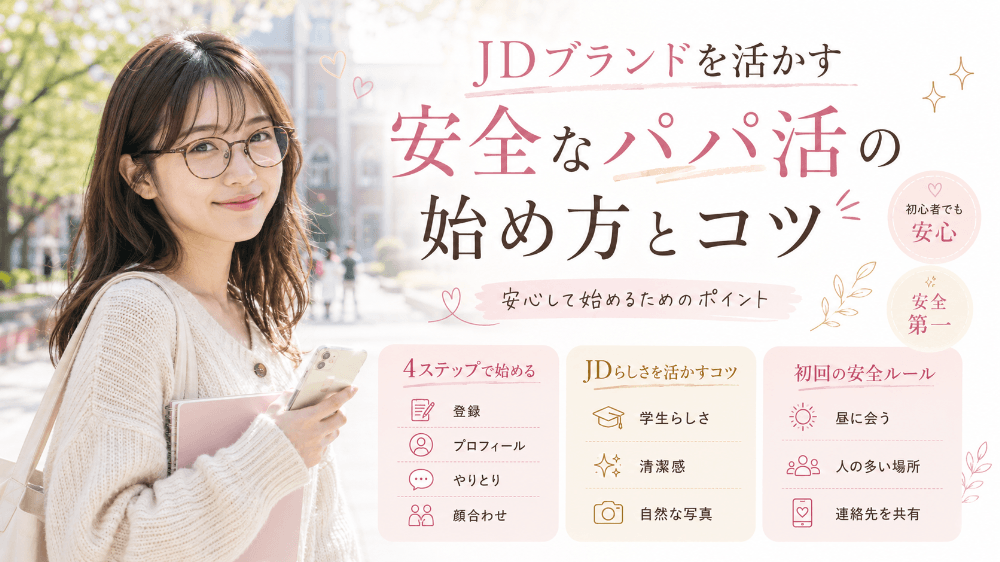JDの安全なパパ活の始め方