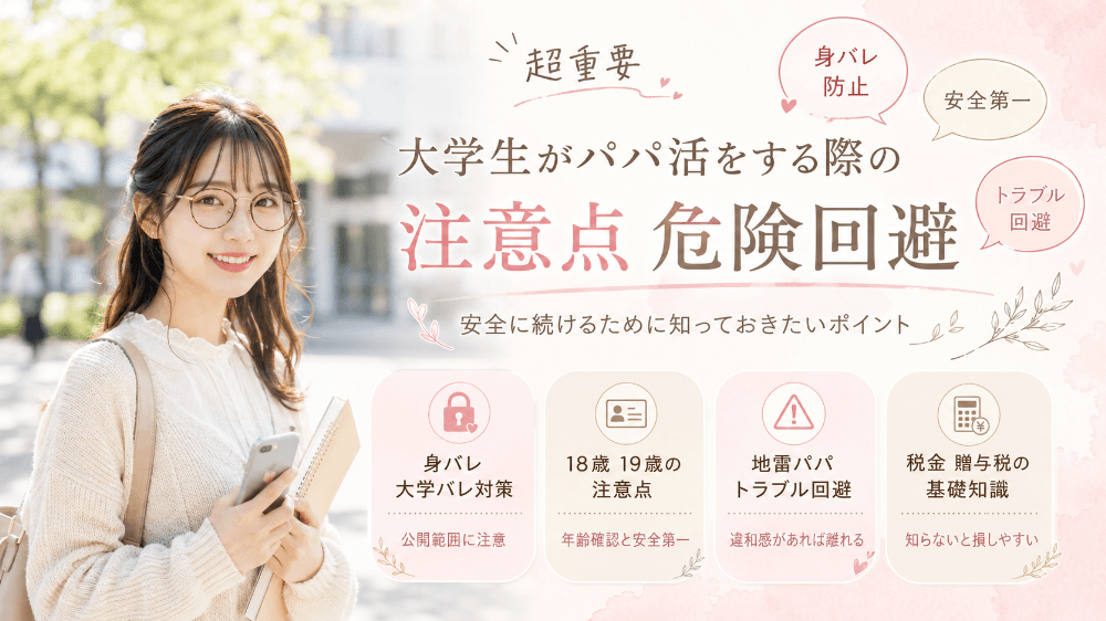 大学生がパパ活をする際の注意点
