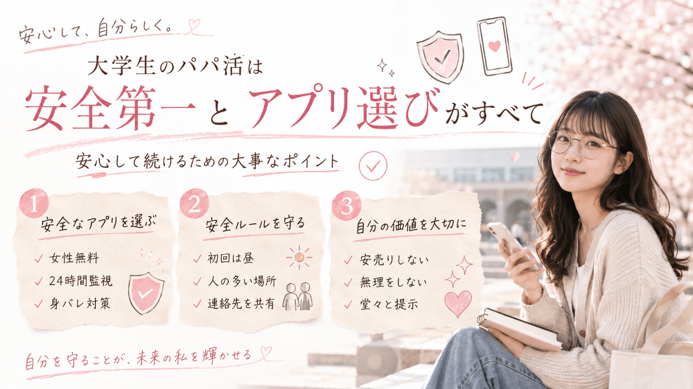 大学生のパパ活はアプリ選びがすべて